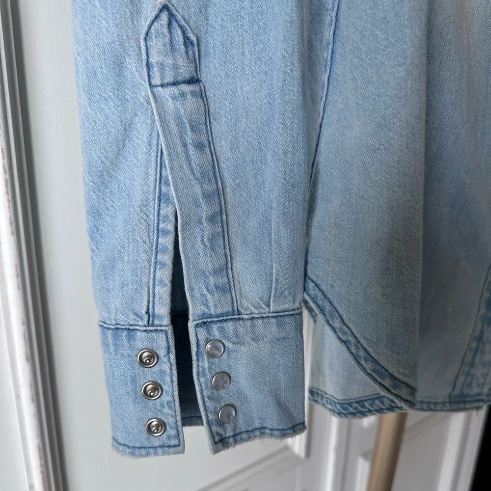 Hatch Light Blue Denim Button Down Shirt - Picture 5 of 6